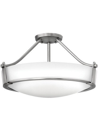 Hathaway 4 Light Semi-Flush Ceiling Light in Antique Nickel